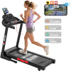 15% Auto Incline Treadmill for Home and Office, Portable Foldable Treadmills with 300 Lbs Weight Capacity, 4.0HP Quiet Walking Pad Treadmill, Pulse Monitor, BMI Detector, 50"x18"