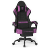 SOONTRANS Gaming Chair for Adults, Ergonomic Linen Fabric Computer Chair with Massage Lumbar Pillow, Gamer Game Chair with Adjustable Headrest, Comfortable Office Chair for Home, White