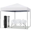 GVDV Canopy Tent, 10x10 ft Easy Pop up Outdoor Canopy Tent, Portable Straight Leg Gazebo Instant Canopy, Blue