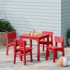 WestinTrends Treehouse Kids 5-Piece Modern HDPE Dining Table and Chairs Set, Turquoise