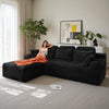 106" High Backrest Sectional Sofa&Couch, L-Shape Sectional Sofa Convertible Left or Right Chaise, Cloud Corduroy, Boneless Couches Comfortable for Living Room��3-Seat