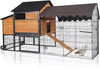 Ultimate Chicken Coop with Wheels - Spacious 85" Metal Frame Chicken House with Nesting Box and Leakproof Pull-on Tray - Chicken Tractor Portable & Waterproof, Perfect for Chickens!