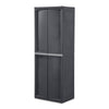 Sterilite 4 Shelf Cabinet Plastic, Flat Gray