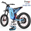 50MPH Electric Dirt Bicycle Freego X2 Pro,6000W(Peak)Motor Electric Motorcycle, Electric Bike for Adults, 60V30AH Battery, 19x2 Tire Full Suspension Hydraulic Brake Half Throttle UL2849