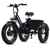 YEBEI Electric Tricycle for Adults Folding E-Trike Motorized Tricycle Electric 3 Wheels Trike Powerful 500W Motor Electric Tricycle 48V15AH Lithium Battery Max 20MPH 20*4.0�� Fat Tire Orange