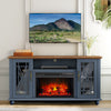 FESTIVO Elegant 61" TV Stand with Fireplace - Green