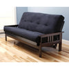 Homestock African Artifacts Full Size Futon Frame Set with Mattress, Easily Converts to Bed, Versatile Design Futon Frame for All Spaces, 33"H x 79"L x 37"D-Color:Linen Charcoal,Size:Barbados