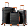 Zimtown Luggage 3 Piece Set Suitcase ABS Hardside Lightweight with TSA Lock Spinner Wheels, Beige
