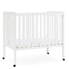 Delta Children Lee Portable Folding Mini Crib with 1.5-Inch Mattress - Greenguard Gold Certified, Bianca White