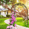 Yoneston 98.4"H Metal Garden Arch Trellis, Garden Arbor Trellis Support Rose Arch for Outdoor Plant Climbing or Wedding Decor, Black