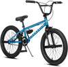 cubsala 20 in Kids BMX Bike Freestylefor Age 6-14 Years Old Boys Girls with 4 Pegs,Black with Red Tires
