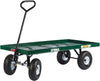 Millside Metal Deck Garden Wagon with Flat Free Tires, Green