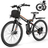 Gocio 26" Folding Electric Bike for Adults, 500W Electric Mountain Bike, Dual shock absorbers, 48V 7.8Ah Battery, Shimano 21 Speed, UL2849