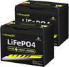 GreenOE 12V 100Ah LiFePO4 Battery Group 24 with Built-in 100A BMS, 15000 Deep Cycles Rechargeable Lithium Battery Perfect for Solar System, RVs, Marine, Vans, Trailer, Backup