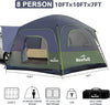 SUV Tent Instant Tent with 10-Minute Setup, 6/8/10 Person Car Camping Tent with Waterproof PU2000mm, Double Layer Design with Pre-Attached Poles
