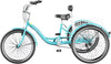 MOONCOOL Adult Tricycles with Rear Basket & Inflator, 24 26 inch 7 Speed 3 Wheel Bikes, Three-Wheeled Bicycles Adult Trike with Backrest for Seniors, Women, Men