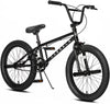 cubsala 20 in Kids BMX Bike Freestylefor Age 6-14 Years Old Boys Girls with 4 Pegs,Black with Red Tires