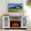 FESTIVO Elegant 61" TV Stand with Fireplace - Green