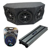 Kicker Comp C12 Triple 12" Subwoofer Loaded 1800 Watt Sub Box & HA-A1500.1 Amp