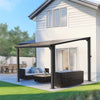 10 ft.��10 ft. Hardtop Outdoor Gazebo Pergola Aluminum Framed with Sloping Pitched Roof for Garden, Patio