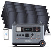 OSCAL P6000 Solar Generator with 4��400W Solar Panels, 6000W 120V/240V Dual Voltage Power Station, 3600Wh LiFePO4 Battery (Expandable to 57.6kWh), 2200W Fast Charging, Home Backup & RV Use