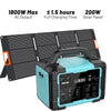 Mondawe 1000W Portable Power Station 1024Wh Solar Generator with AC Outlet for Home Use,Camping,Emergencies