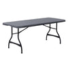 Lifetime 6 Foot Rectangle Folding Table, Indoor/Outdoor Commercial Grade, Black (280350)