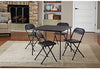 5-Piece Card Table Set Low-Maintenance And Long-Lasting Powder-Coat Frame Finish, Black
