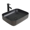 FULLWATT Bathroom Ceramic Sink Vanity Vessel Basin Porcelain Faucet Drain Combo Rectangle,White