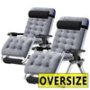 NAIZEA 2 Pack Zero Gravity Chair, Foldable Portable Lawn Recliner with Cushion, Headrest, Cup Holder, Black