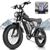 Ridstar Electric Bike for Adults Q20,1200W 30MPH,48V 15.6Ah Electric Bicycle,7 Speed Full Suspension Mountain Bike UL2849