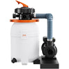 SKYSHALO Sand Filter Above Ground 0.33HP Pool Pump 1585GPH Flow 10" 5-Way Valve