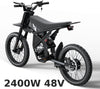 Ridingtimes GT73 Electric Motorbike  2400W 48V 18.2AH*2 Electric BIKE with 25" tires digital screen Carbon Steel,BLACK