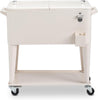 HEYWU 80 Quart Ice Chest Water Cooler with Bottle Opener, Milk White