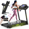 FLIMDER 330LBS Capacity 15% Auto Incline Folding Treadmills with APP for Home, 3.5HP 10MPH Speed Bluetooth Heart Rate Sensor for Running Walking Jogging Exercise Fitness