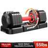 (1 Pair) LNOW 50lbs Quick Select Adjustable Dumbbells for Home Gym 5 in 1 Free Weights 5/10/15/20/25lb/50lb Dumbbell with Anti-Slip Handle, Suitable for Home Gym Exercise Equipment
