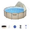 Bestway Power Steel 14' x 42" Round Above Ground Outdoor Swimming Pool Set
