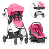 Evenflo Omni Plus Modular Travel System with LiteMax Sport Infant Car Seat, Mylar Gray, Unisex