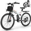 Gocio 26" Folding Electric Bike for Adults, 500W Electric Mountain Bike, Dual shock absorbers, 48V 7.8Ah Battery, Shimano 21 Speed, UL2849