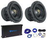(2) Rockville W10K9D2 10" 6400 Watt Car Subwoofers+Mono Amplifier+Copper Amp Kit