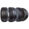 Set 4 WOLF PACK 18X8.5-8 6PR Golf Cart Tires Non-Directional Tubeless Tire Multi-Terrain Tire with Superior Traction and Mud-Resistant Self-Cleaning Tread Design for Long-Lasting Performance