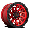 Fuel 1PC Aluminum Rim D113 COVERT BL - OFF ROAD ONLY 17X9in Candy Red Finish, D11317907545