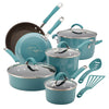 Rachael Ray 12-Piece Cucina Nonstick Pots and Pans Set, Cookware, Set Cranberry