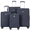 Travelhouse 4 Piece Hardshell Luggage Set Hardside Lightweight Suitcase with TSA Lock Spinner Wheels.(Blue)