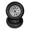 2-Pack Trail Tire on Rim ST205/75D15 Tex Star LRC 6 Ply Bias 5 Lug Silver Modular Wheel 5X5" Bolt Pattern