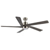 WINGBO  54 DC Ceiling Fan with Lights and Remote Control, 5 Reversible Carved Wood Blades Brass/Black