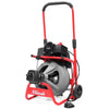 XtremepowerUS Auto Feed Drain Auger Snake - Handheld, 25 Ft, 3/4"-2" Pipes, Red/Black