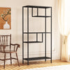 Modern Storage Shelf with 4 Compartments & Metal Legs, Freestanding Organizer,Book Shelves Display Shelves for Living Room, Bedroom, Home Office