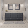 Abbey 72" Double Bathroom Vanity with Marine Gray Cabinet and Quartz Top