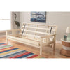 Homestock African Artifacts Full Size Futon Frame Set with Mattress, Easily Converts to Bed, Versatile Design Futon Frame for All Spaces, 33"H x 79"L x 37"D-Color:Linen Charcoal,Size:Barbados
